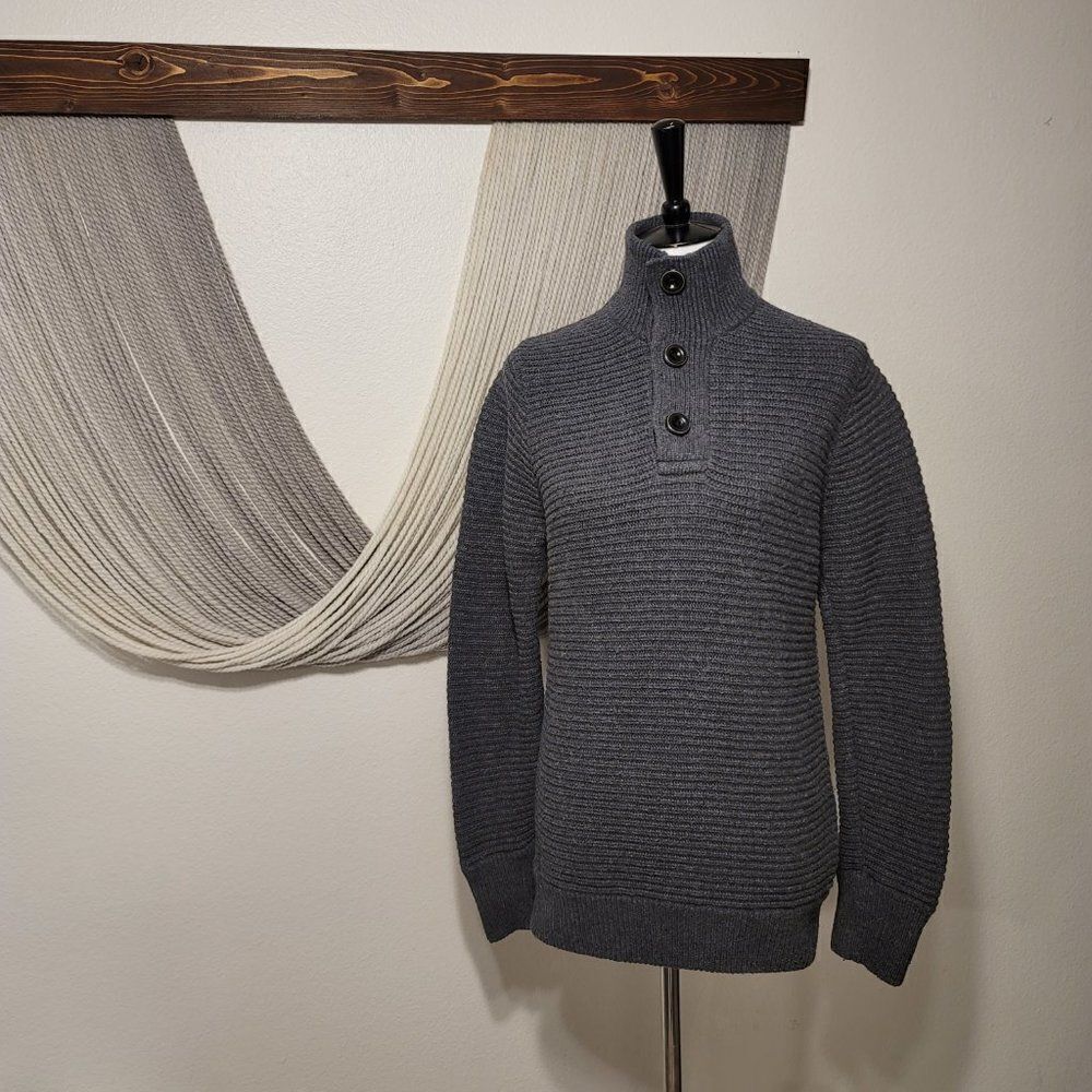 Levi's Ribbed Button Neck Sweater Sz M - Picture 2 of 4